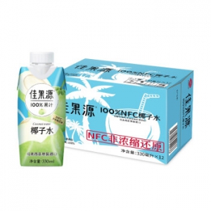 佳农 佳果源 椰子水 330ml*12瓶 马来西亚原装 椰子 NFC椰汁 椰青 水果饮料 生鲜水果 新老包装随机发
